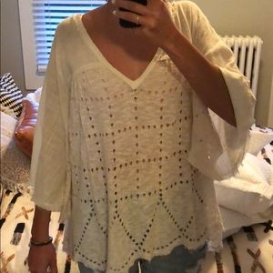 Free People Flounce Top with Eyelet Detail